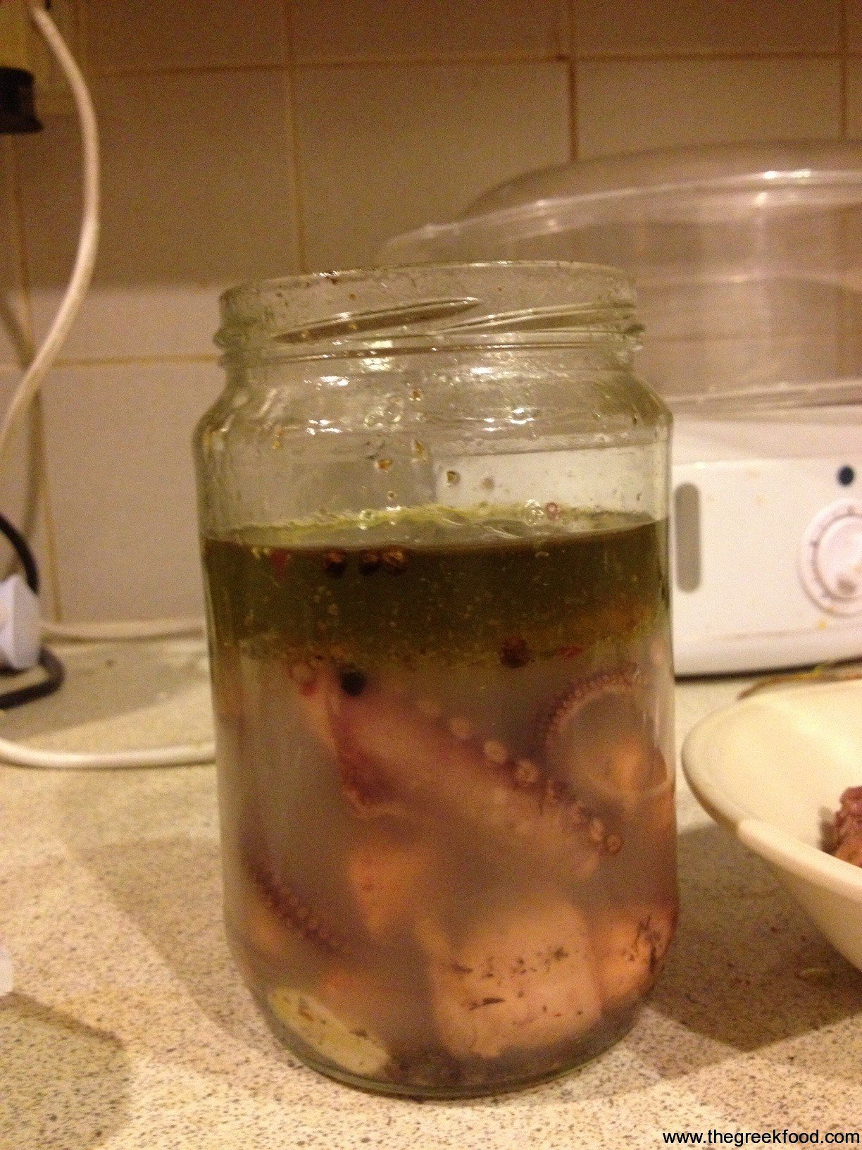 Pickled Octopus in a jar