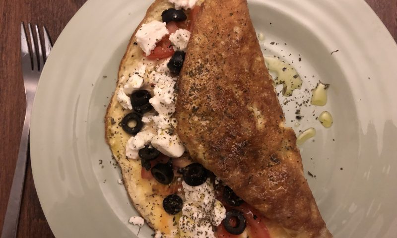 Greek Omelette with Feta and Olives