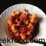 cauliflower with red sauce