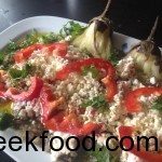 Oven baked aubergines with Feta cheese