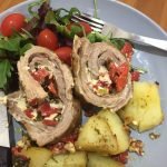 roasted breast lamb stuffed with feta