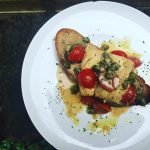 grilled cod with mustard sauce