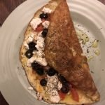 Greek Omelette with Feta and olives